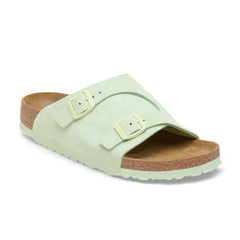 Zurich Faded Lime Suede Leather
